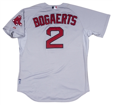 2015 Xander Bogaerts Game Used Boston Red Sox Road Jersey Used on 5/10/15 - Mothers Day (MLB Authenticated)